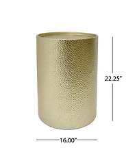 Streamdale Furniture Brookhaven Hammered Metal Side Table (Set Of 2)