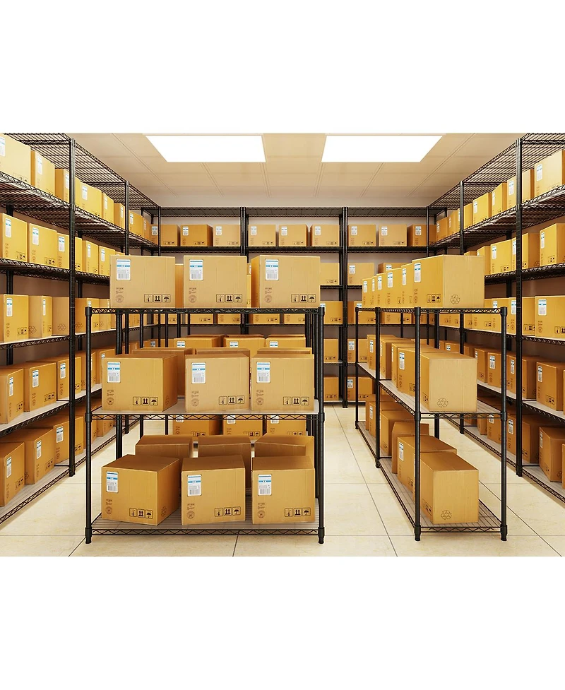 2 Pack 3 Tier Shelf Wire Shelving Unit,