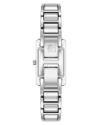 Anne Klein Women's Quartz Classic Rectangular Roman Numeral Silver-Tone Alloy Metal Watch, 20mm