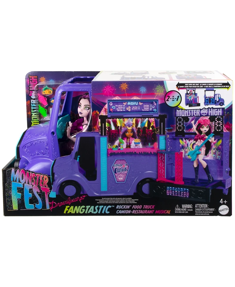 Monster High Draculaura Doll and Fangtastic Rockin Food Truck Playset