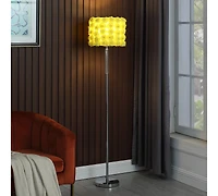 Streamdale 63"In Yellow Roses In Bloom Acrylic/Metal Floor Lamp