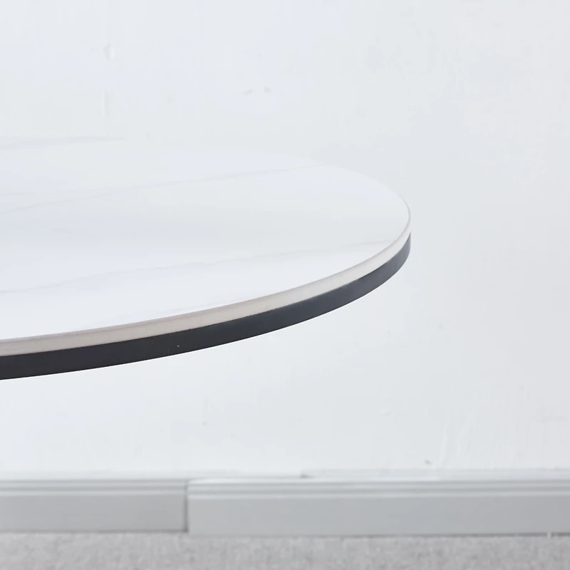 Streamdale Furniture 31.5" Tulip Dining Table: Mdf Top, Metal Legs