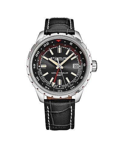 Stuhrling Global Voyager 1014 Gmt 42mm World Timer Watch