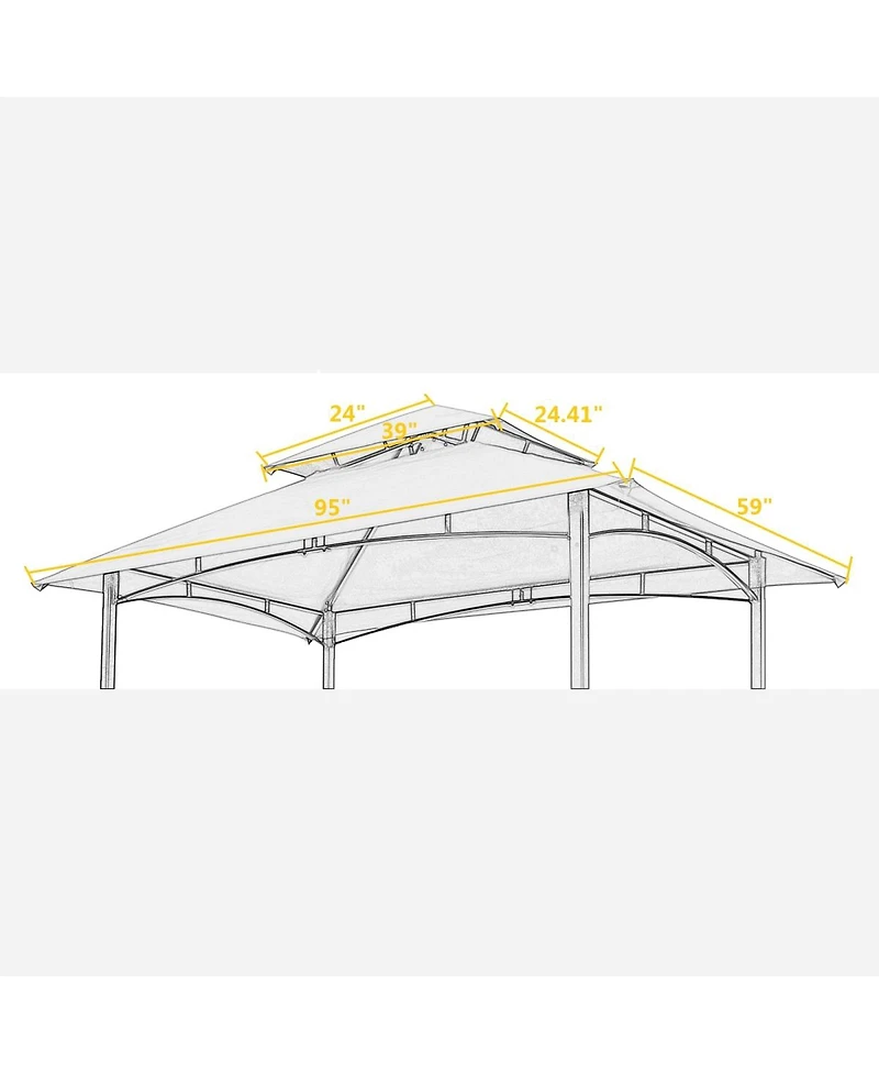 Streamdale 8x5ft Grill Gazebo Canopy