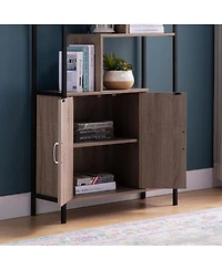 Simplie Fun Bookcase Dark Taupe Black
