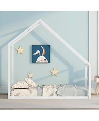 Streamdale Twin Size Metal House Bed Kids Bed
