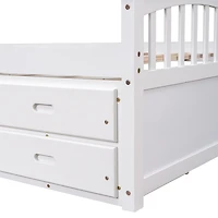 Streamdale Twin Size Platform Storage Bed Solid Wood Bed With 6 Drawers