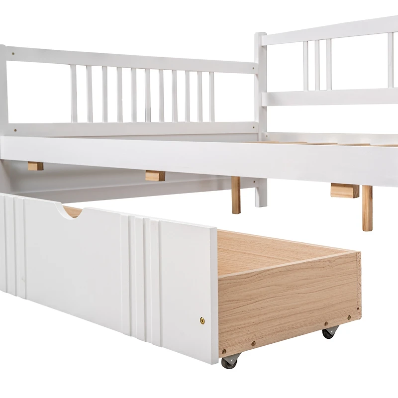 Streamdale Full Daybed Wood Bed With Two Drawers