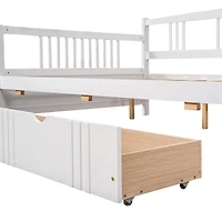 Streamdale Full Daybed Wood Bed With Two Drawers