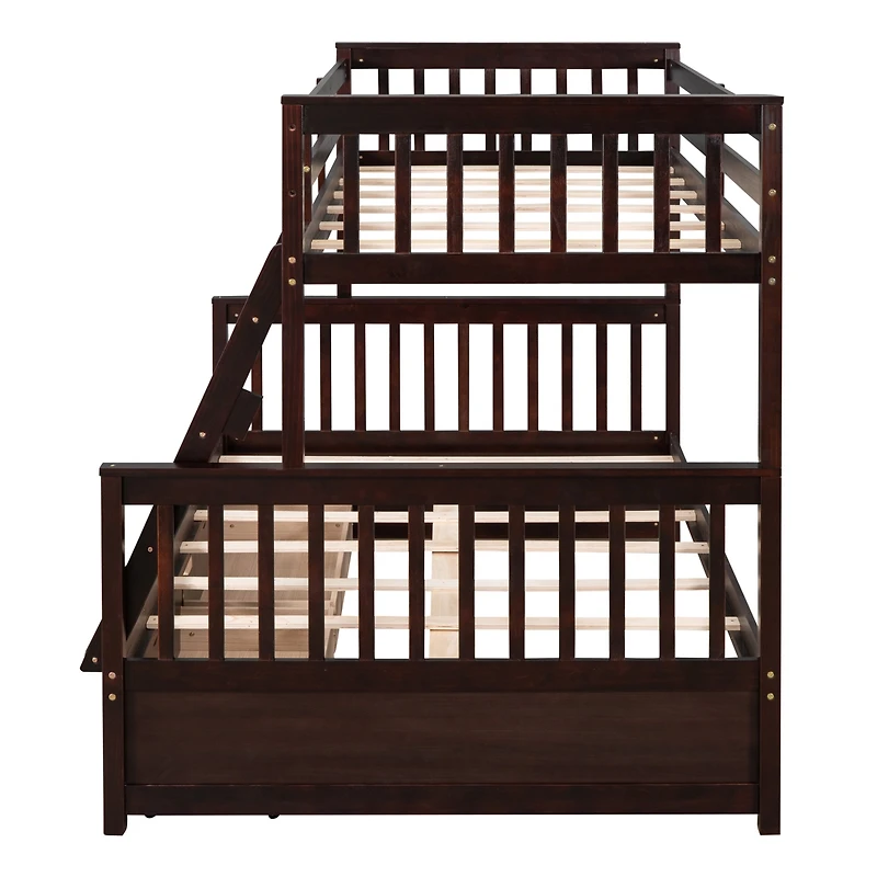 Streamdale Twin-Over-Full Bunk Bed With Ladders And Two Storage Drawers