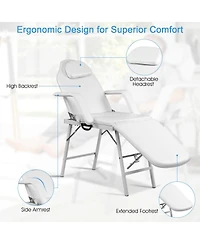 Sugift 73 Inch Portable Tattoo Salon Facial Bed Massage Table