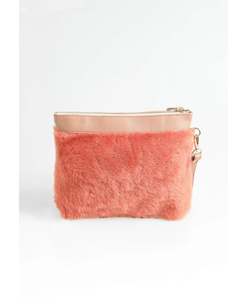 Women's Shearling Clutch Bag