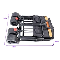 Streamdale Foldable Xl Beach Cart in Black & Orange