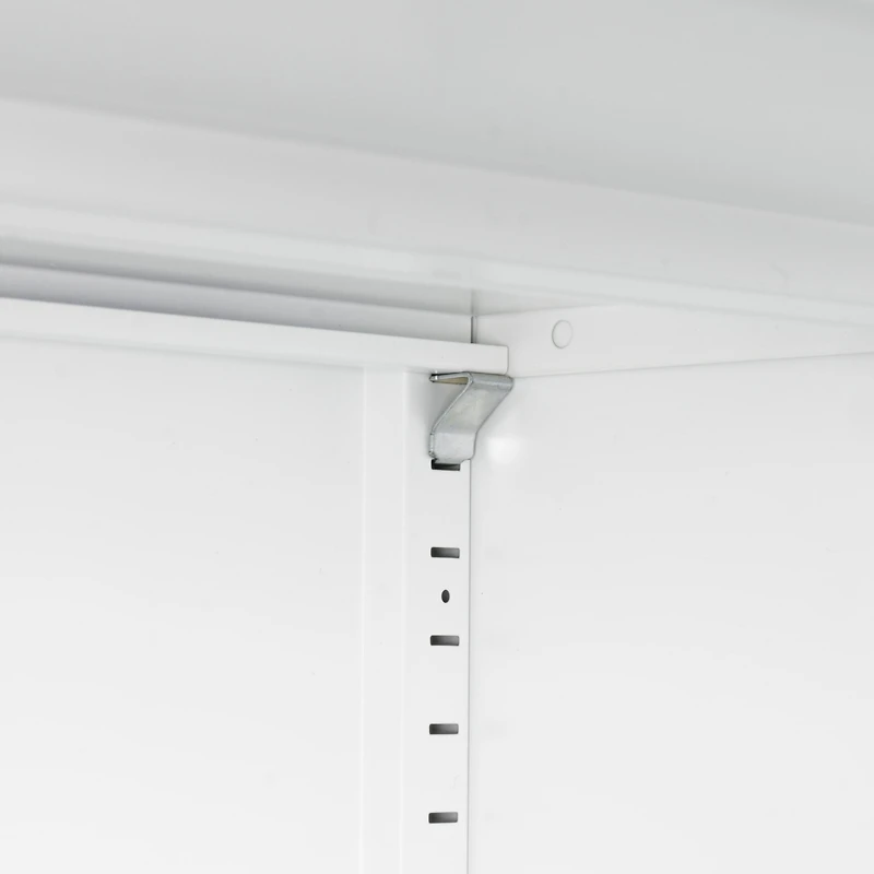 Simplie Fun Steel Lockable Storage Cabinet with Adjustable Shelves, White