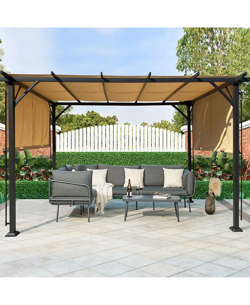 Streamdale 9.5x12FT Retractable Canopy Pergola for Outdoor Spaces