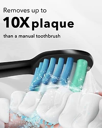 MySmile Electric Toothbrush for Adults, Rechargeable Sonic Electronic with 6 Brush Heads and Travel Case, 2 Mins 5 Modes Smart Timer, 48000
