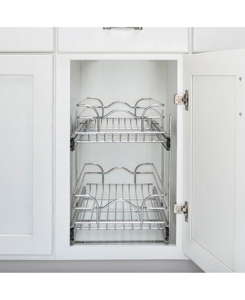 Rev-a-Shelf Kitchen Cabinet Pull Out Shelf Organizer, 15 x 22 In, 5WB2-1522CR-1