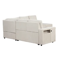 Streamdale Furniture Plush and Practical Expansive 6-Seat L-Shaped Sofa with Storage & Charging