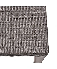 Simplie Fun Timeless Transitional Wicker Outdoor Ottoman