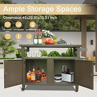 Premium 83 Gallon Grill Cart with Rust-Proof Chrome Finish