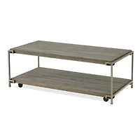 Streamdale Furniture Corbeta 3-Piece Contemporary Coffee & Chairside Table Set in Aged Graphite