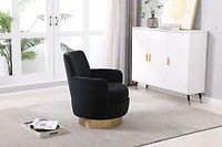 Simplie Fun Plush Velvet Swivel Accent Chair, 360° Adjustable, for Living Room, Bedroom
