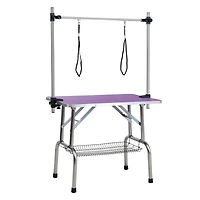 Streamdale Furniture Sturdy Foldable Pet Grooming Table with Storage