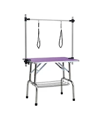 Streamdale Furniture Sturdy Foldable Pet Grooming Table with Storage