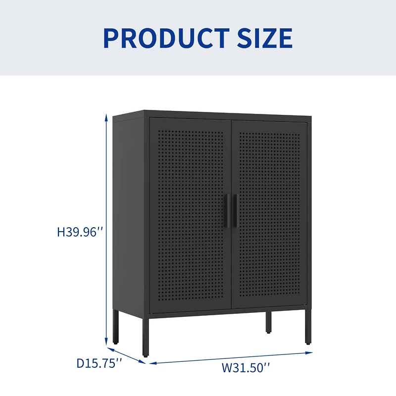 Heavy-Duty Steel Storage Cabinet with Adjustable Shelves and Secure Lock