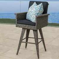 Streamdale 30" Water-Resistant Wicker Barstool