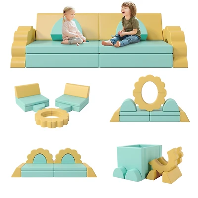 Streamdale 10-Piece Kids' Foam Play Set for Climbing, Crawling, and Imagination