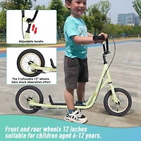 Streamdale Adjustable Kick Scooter for Kids 6+ with 12" Wheels