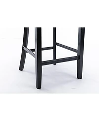 Streamdale Blue Velvet Button Tufted Barstools with Chrome Trim (Set of 2)
