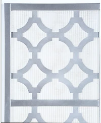 Streamdale Furniture Quarterfoil infused Diamond Design 4-Panel Room Divider, Silver
