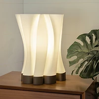 Jonathan Y Flame Modern Bohemian Plant-Based Pla 3D Printed Dimmable Led Table Lamp