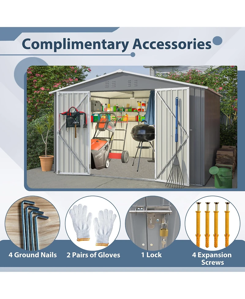 Streamdale Galvanized Multi-Purpose Storage Shed