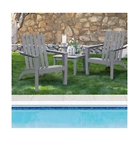 Givimo Outdoor Patio Acacia Wood Adirondack Lounge Armchair