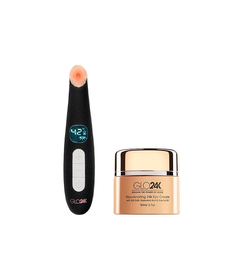 GLO24K Triple Action Eye Care Therapy Wand + 24K Eye Cream