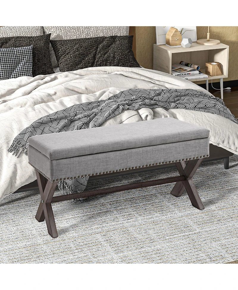 Homcom Shoe Stool Storage Ottoman Seat Stool Storage Boxes Footstool Bench
