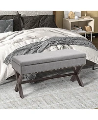 Homcom Shoe Stool Storage Ottoman Seat Stool Storage Boxes Footstool Bench