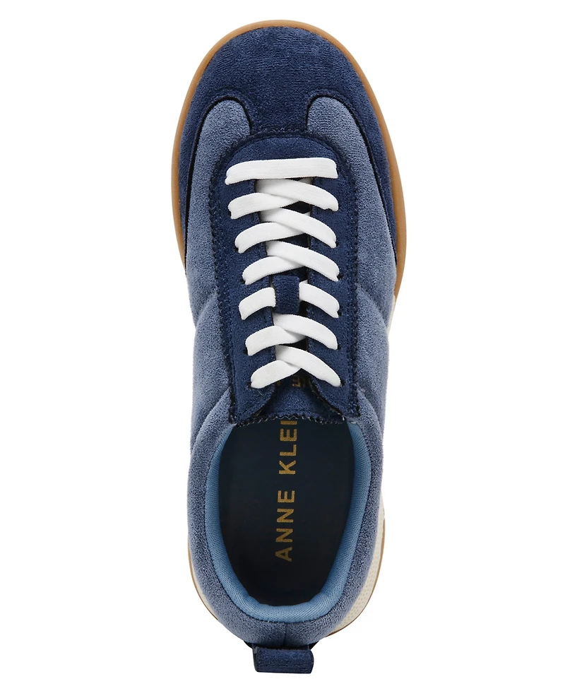 Anne Klein Women's Westside Low Profile Lace Up Retro Sneakers