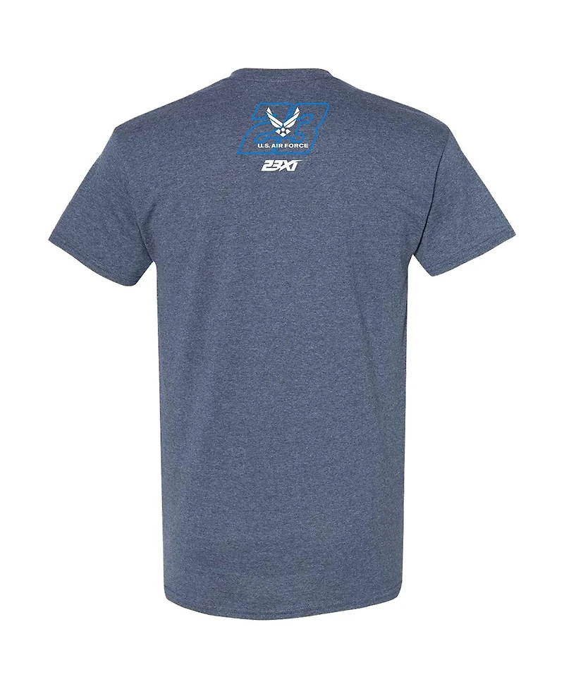 23xi Racing Men's Heather Navy Bubba Wallace U.s. Air Force Car T-Shirt