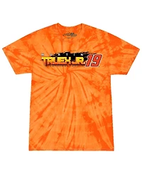 Joe Gibbs Racing Team Collection Big Boys and Girls Orange Martin Truex Jr Bass Pro Shops Car Tie-Dye T-Shirt