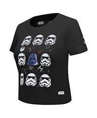 Freeze Max Women's Black Star Wars Babydoll Cropped T-Shirt