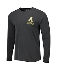 Image One Men's Black Appalachian State Mountaineers Circle Campus Scene Long Sleeve T-Shirt