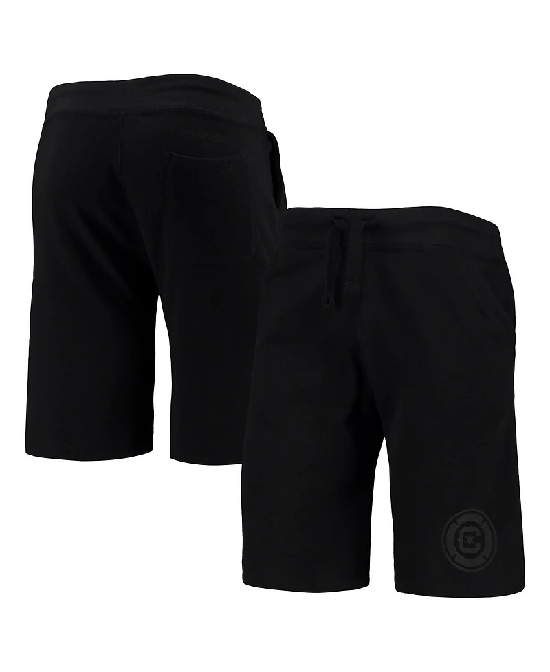 Mitchell & Ness Men's Chicago Fire All Black Fleece Shorts