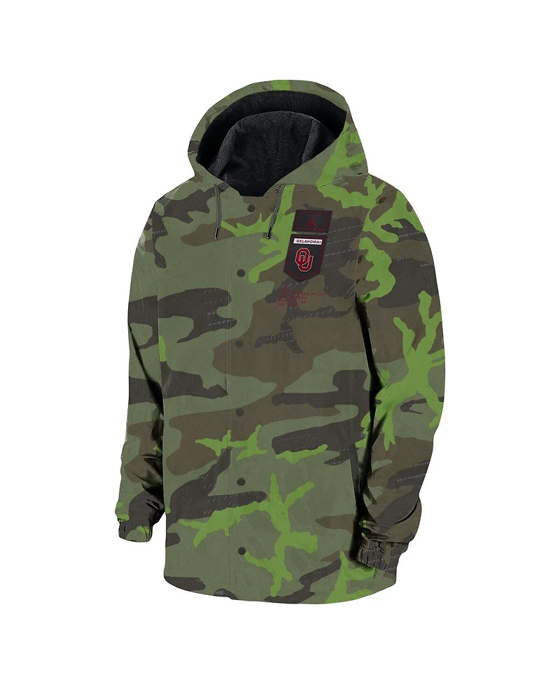 Jordan Men's Camo Oklahoma Sooners Hoodie Full-Snap Jacket