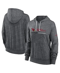 Nike Women's Heather Charcoal Arizona Cardinals Team Spirit Gym vintage-like Lightweight Hooded Top