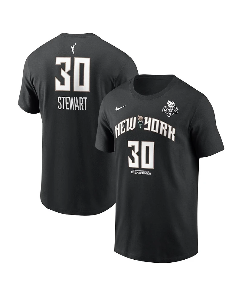 Nike Men's and Women's Breanna Stewart Black New York Liberty Explorer Edition Name Number T-Shirt