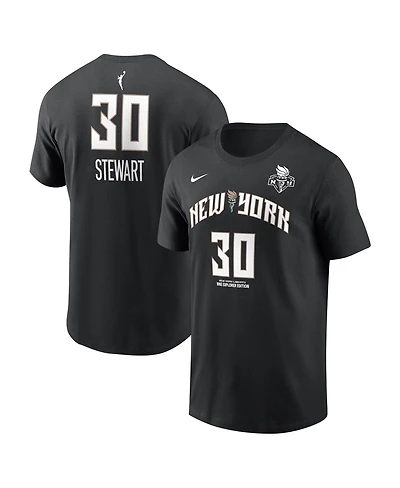 Nike Men's and Women's Breanna Stewart Black New York Liberty Explorer Edition Name Number T-Shirt